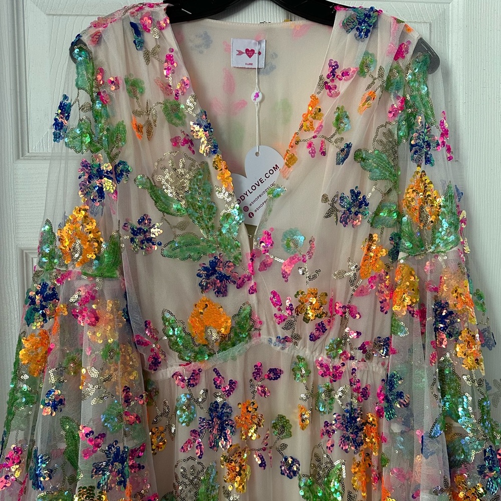 COLETTE LONG SLEEVE MAXI DRESS - PARADISE